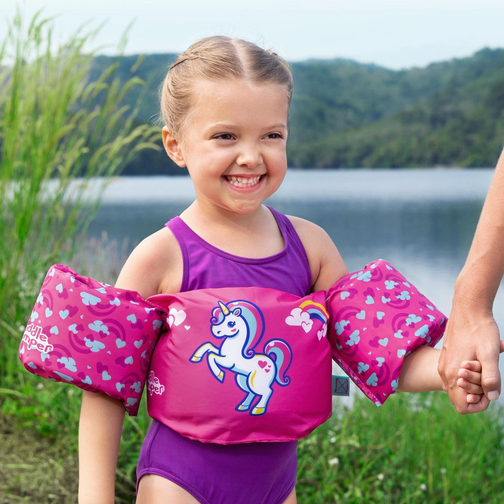 Kids Inflatable Swim Vest with Armbands – Unicorn