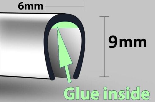 TSEC-241C Premium Chrome PVC Edge Trim – Flexible Bright Chrome Self Grip Trim (Up to 5mm Panel Fit)