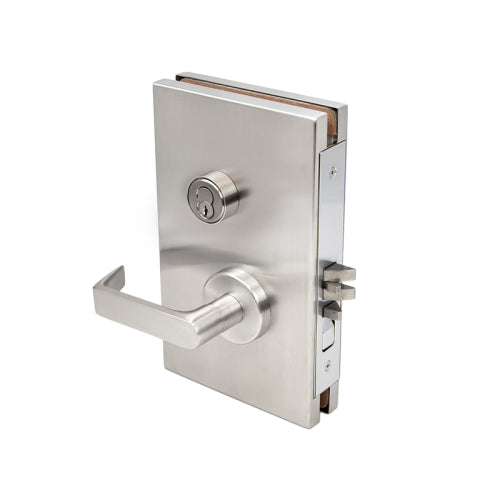 FHC 6" X 10" LH Center Lock Office Function - Brushed Stainless - CL6100LHBS