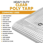 Clear Poly Tarp 6' x 20' Case of 8