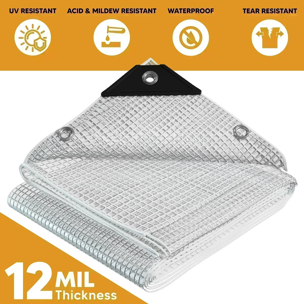Clear Poly Tarp 8' x 10' Case of 12