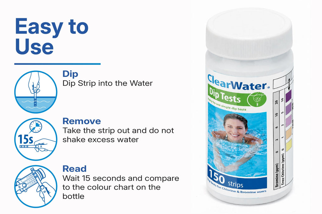 Clearwater 4-In-1 Pool & Spa Test Strips (150 Test Strips)