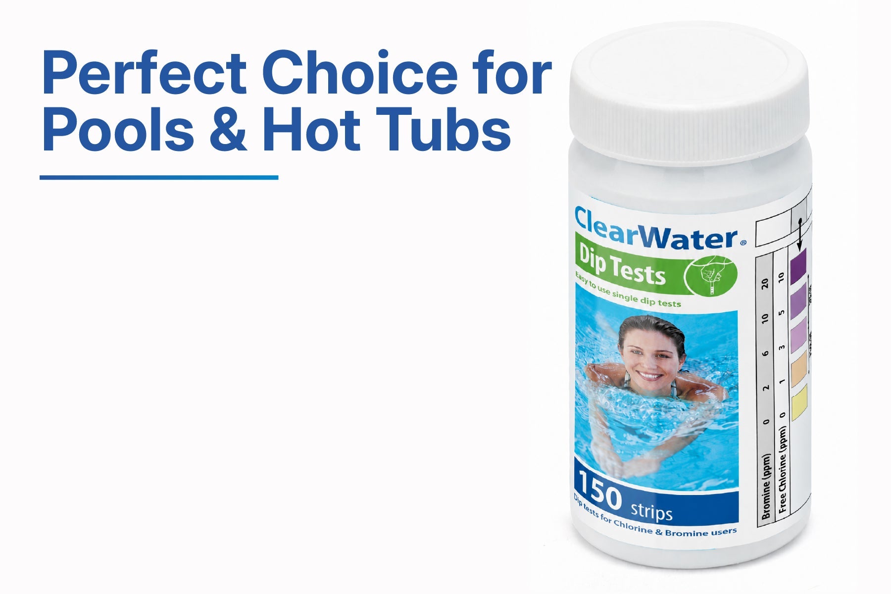 Clearwater 4-In-1 Pool & Spa Test Strips (150 Test Strips)