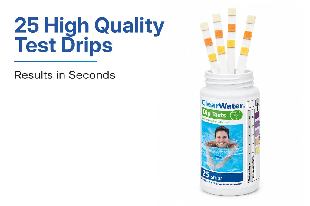 Clearwater 4-In-1 Pool & Spa Test Strips (25 Test Strips)