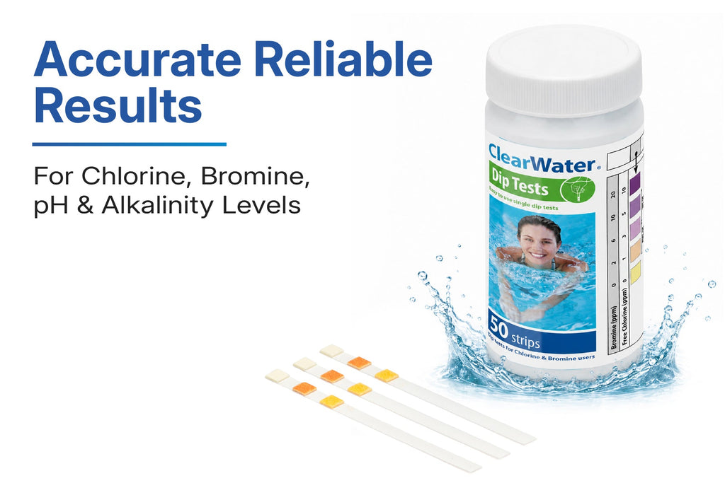 Clearwater 4-In-1 Pool & Spa Test Strips (50 Test Strips)