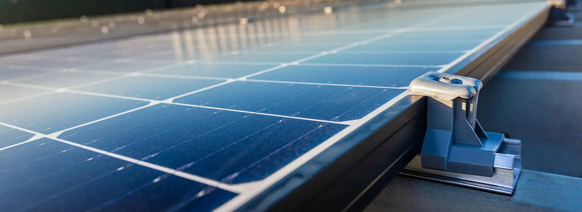 ESDEC Mounting Kits for Single Row of Solar Panels in Landscape for Corrugated Metal Roofs