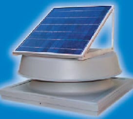 Natural Light Commercial Curb Solar Attic Fan 65w