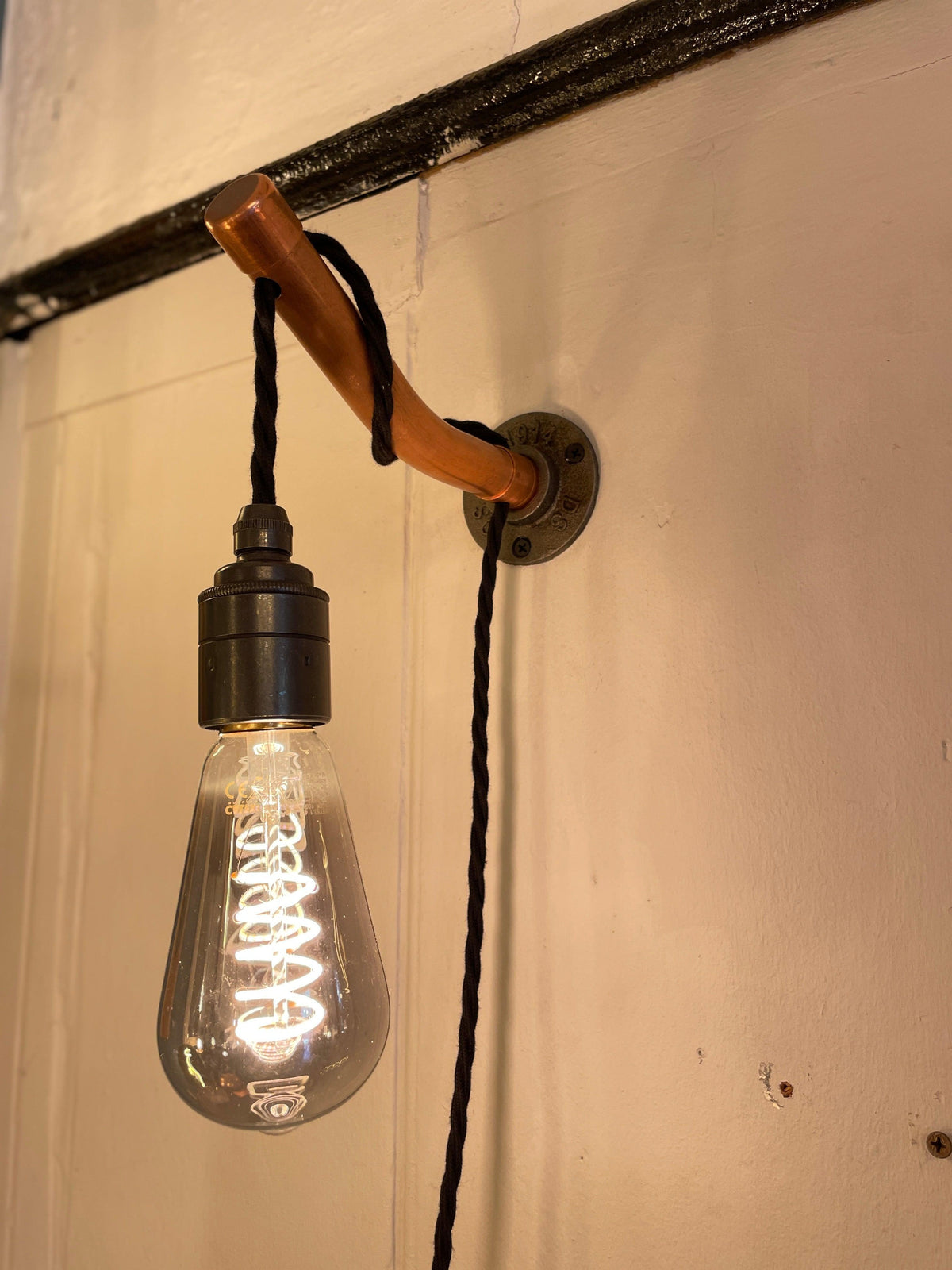 Copper Wall Light | Rustic Industrial Wall Lighting for Hallway & Living Room UK