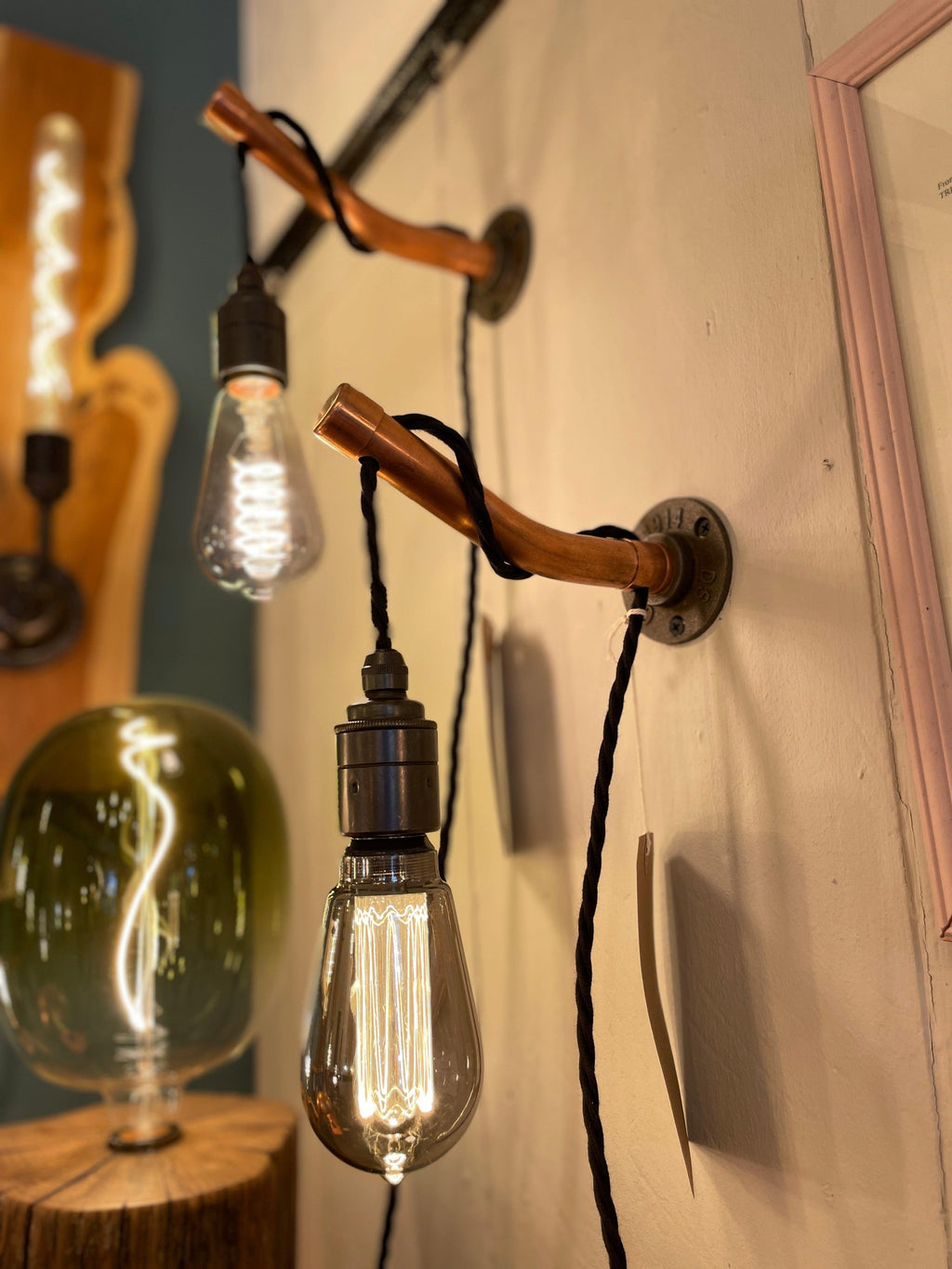 Copper Wall Light | Rustic Industrial Wall Lighting for Hallway & Living Room UK