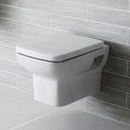 Trio Modern Wall Hung Toilet With Soft Close Seat - White
