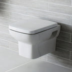 Trio Modern Wall Hung Toilet With Soft Close Seat - White