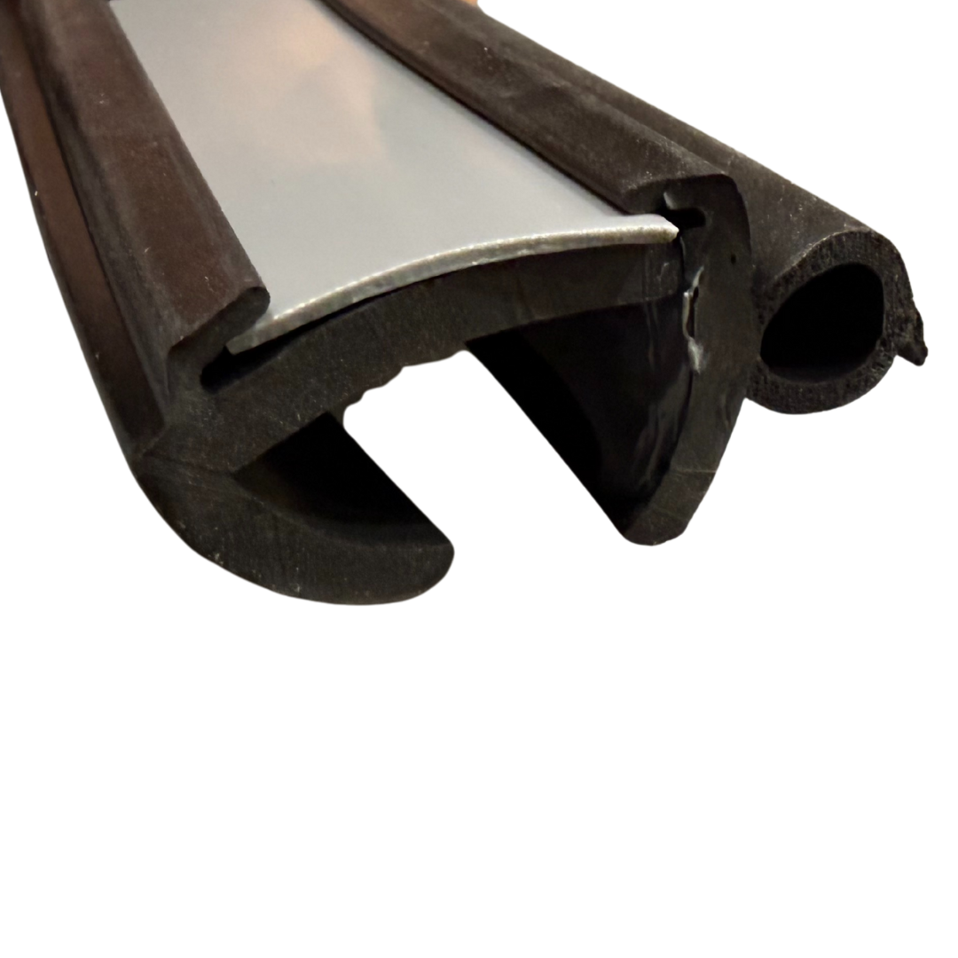 Caravan & Motorhome Window Seal – 28mm to 30mm Panels - 12mm Sealing Bulb -White or Grey Plastic insert strip - The Seal Extrusion Company LTD
