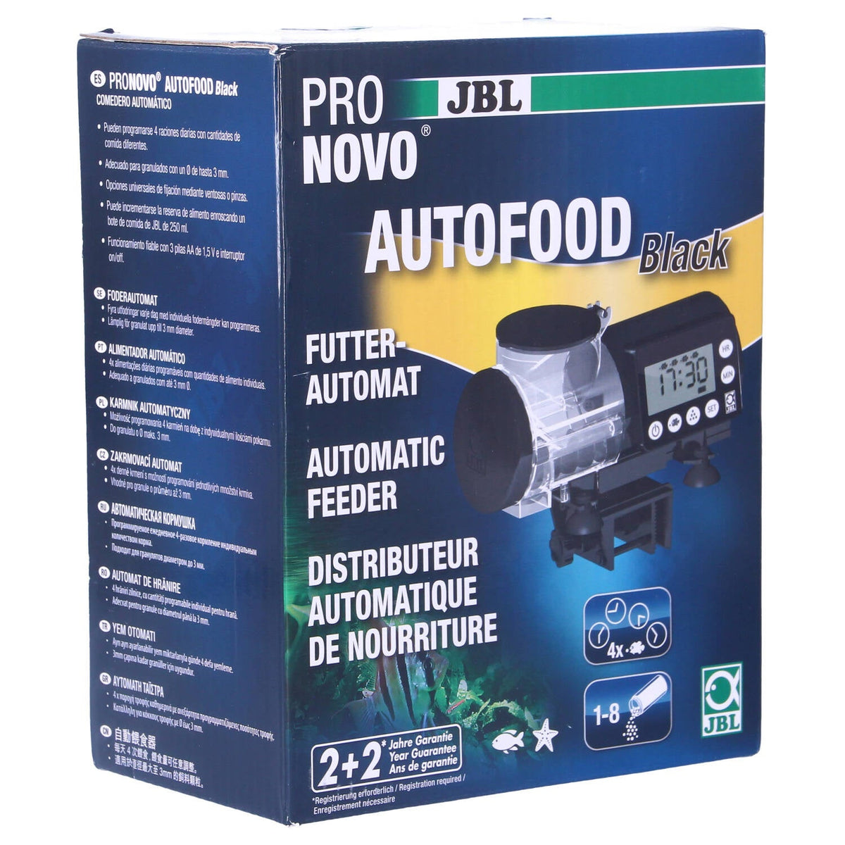 JBL AutoFeed Fish Feeder – Programmable, ProNovo Adapter, Black