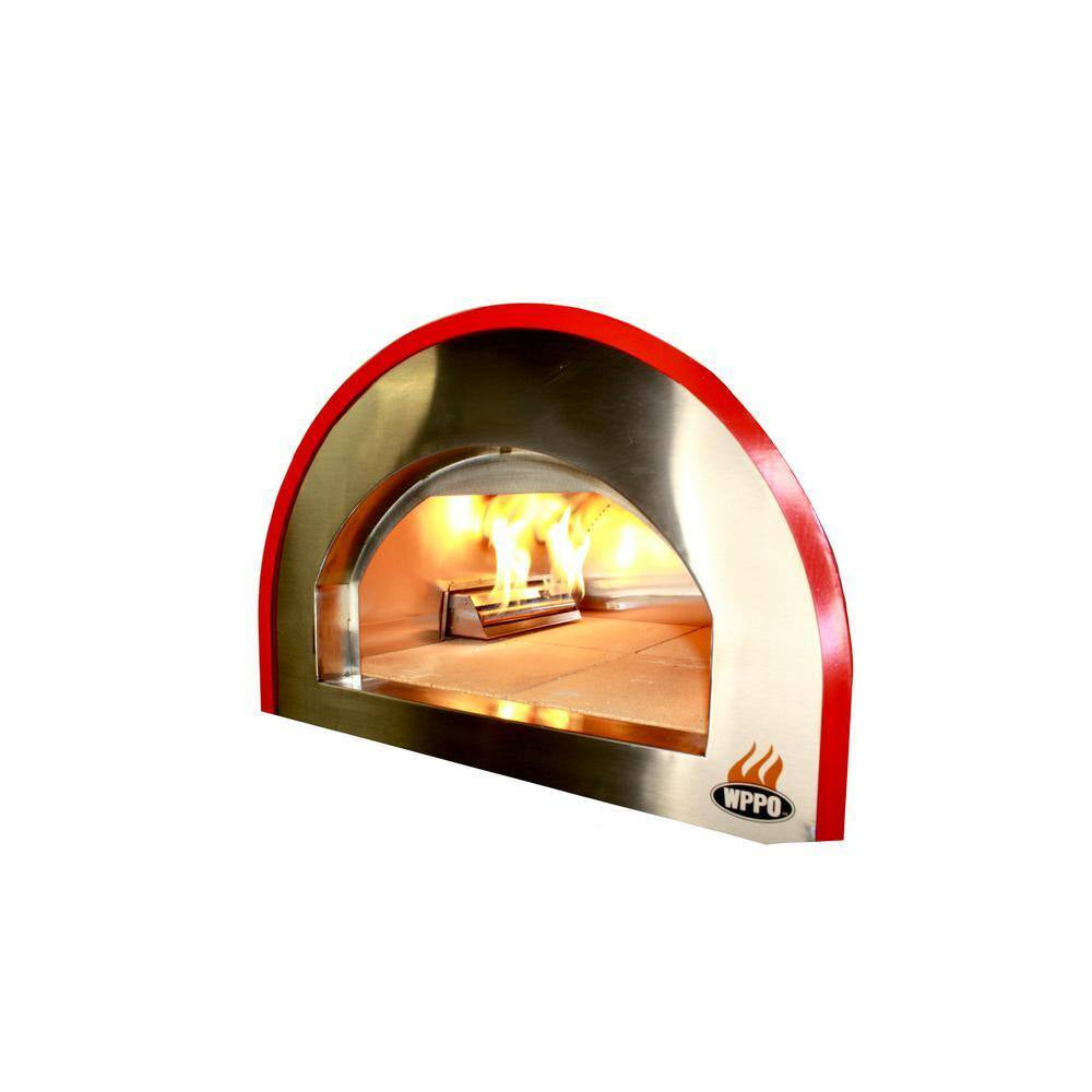 25-Inch Multi-Fuel Outdoor Pizza Oven with Propane Burner and Storage Rack