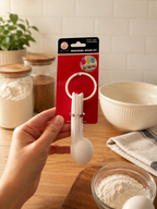 3PK x 4PCS Measuring Spoon Set Plastic Kitchen Baking Spoons White