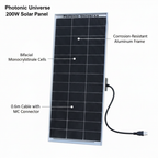 200W bi-facial monocrystalline solar panel with 60cm cable
