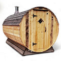 6 Person + Changing Room Cedar Barrel Sauna | 6′ x 12′