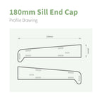 180mm Profile 22 Window Sill End Caps