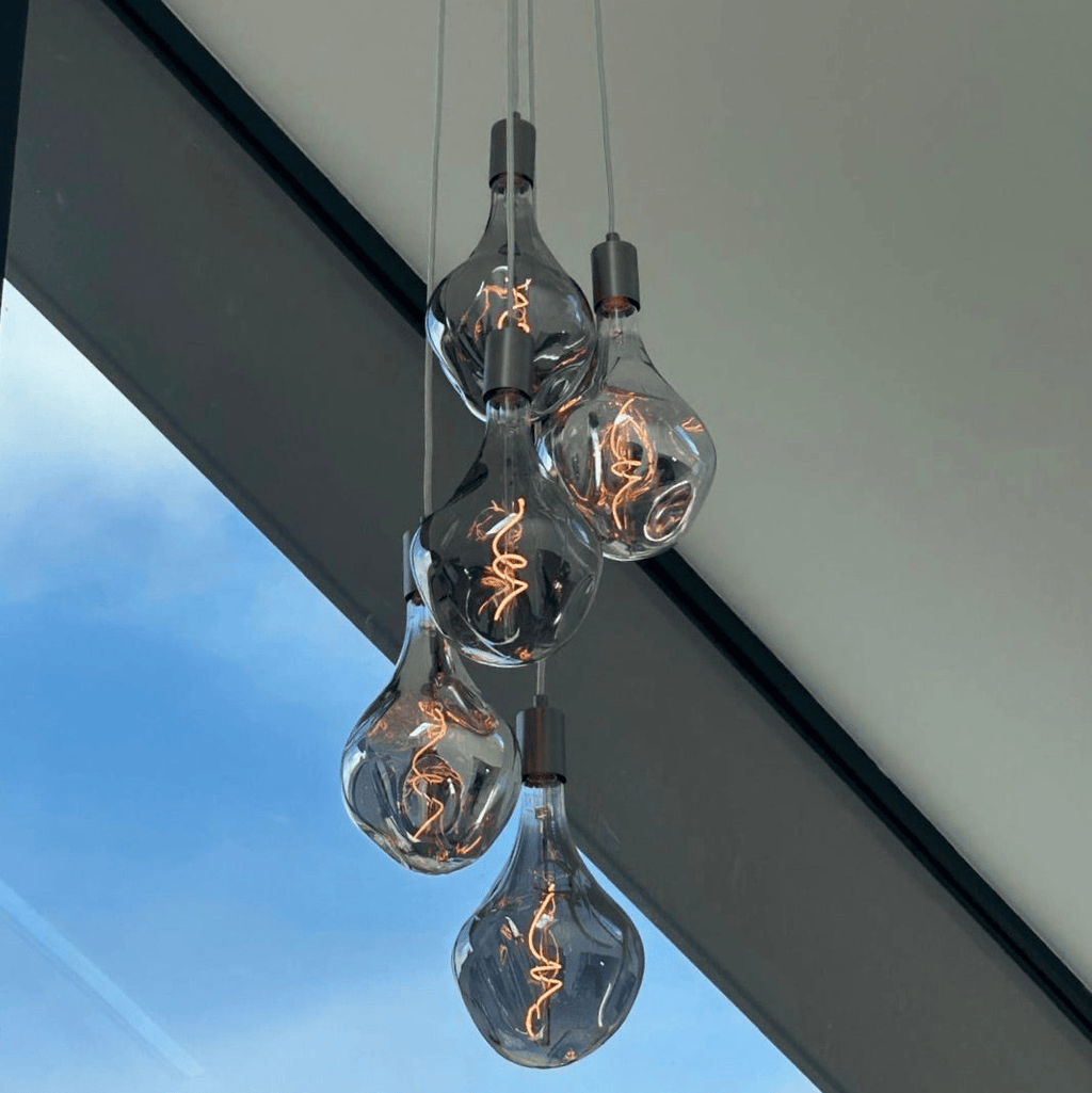 5 Light Cluster Evo Pendant Chandelier | Stairwell & High Ceiling Lighting UK