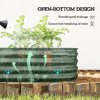 5' x 2' x 1' Galvanized Raised Garden Bed Kit, Green