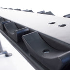 Physical Company Horizontal Dumbbell Rack with Saddles - Holds 15 pairs