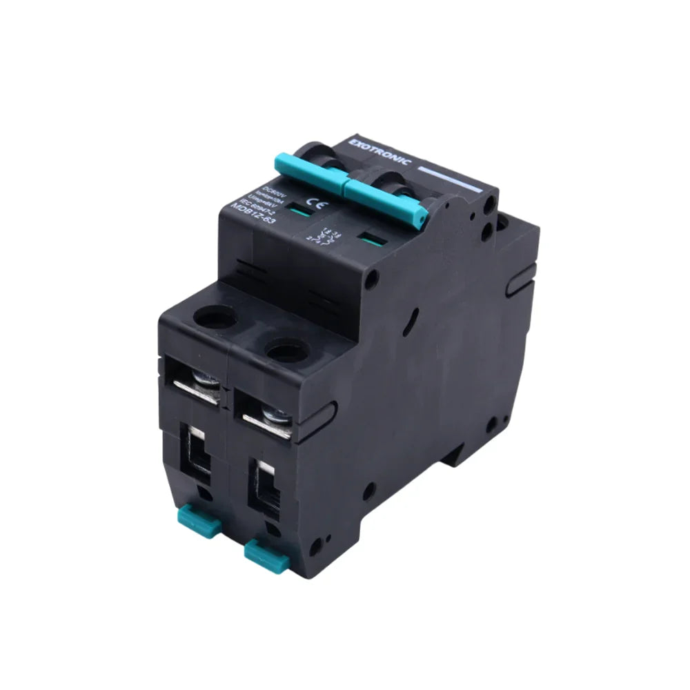 Exotronic 10A 2-Pole DC Circuit Breaker (MCB) - 6 Pack