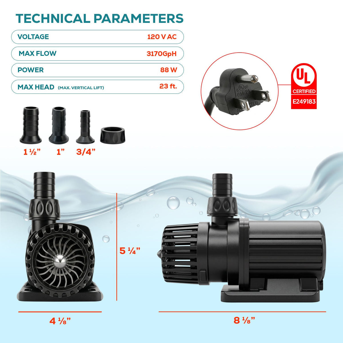 Aqua Dream 24V DC Eco Marine Aquarium Wave Water Pump 3170 GPH