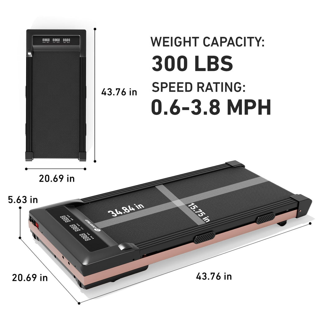 DeerRun Z10 12% Auto Incline Smart Walking Pad Treadmill with remote control-Black