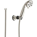 Open Box - Delta 55433-PN Traditional Hand Shower Package with H2Okinetic Technology - Includes Hand Shower, Holder, and Hose