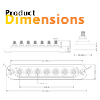 Exotronic 150A Black 7x M6 Stud Busbar with Cover
