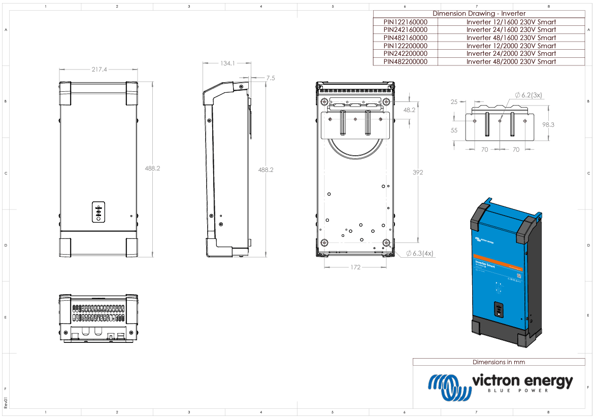 Victron 12V 1600VA Phoenix Smart Inverter 12/1600