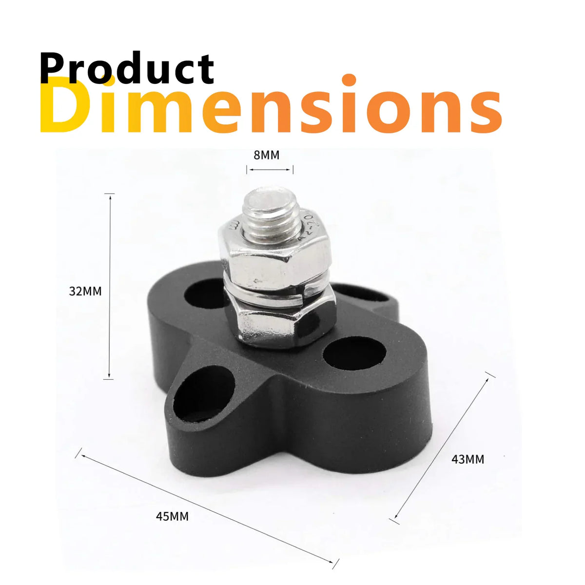 Exotronic Heavy Duty Single Terminal Stud M8