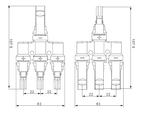 Exotronic 3 to 1 'h' Branch Joiner Connector Pair - 5 Pack