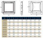 Access Panel Door PP, White 200mm x 250mm