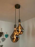 Double Cluster Pendant Light | 2 Drop Kitchen Island, Hallway & Dining Lighting UK