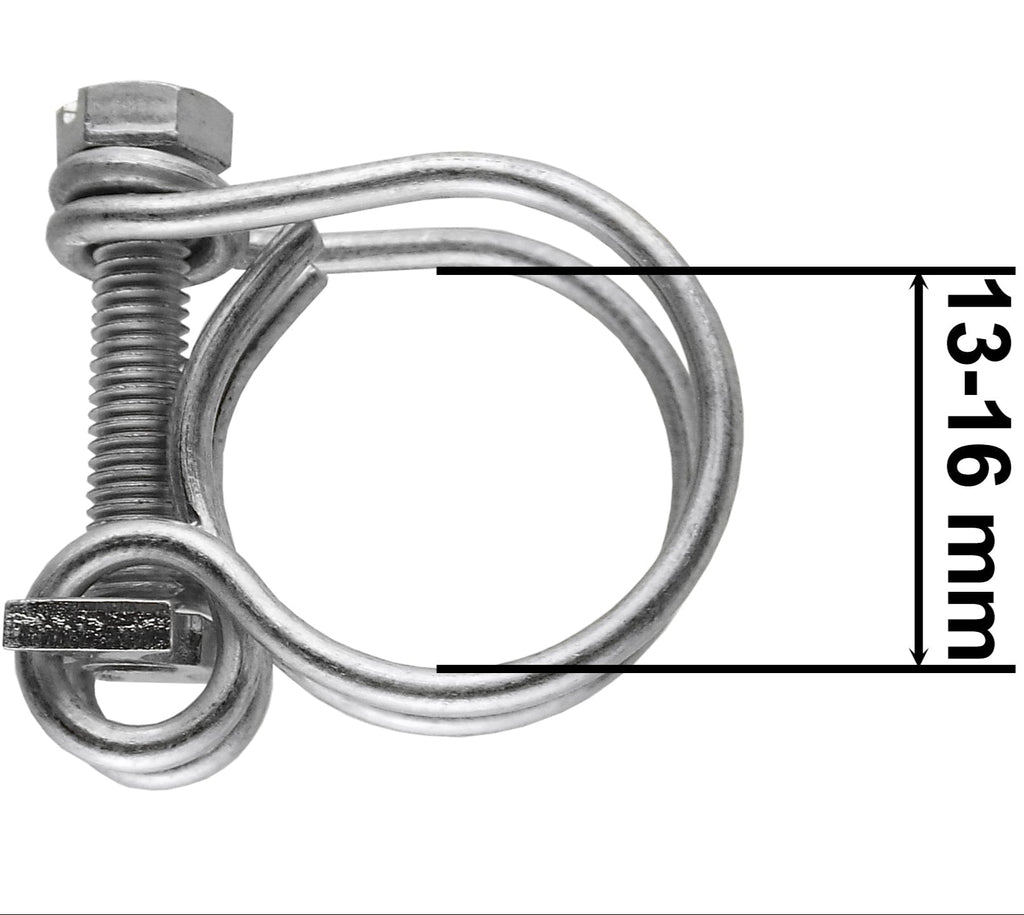 Double Wire Hose Clamp Galvanised 13mm-16mm