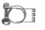 Double Wire Hose Clamp Galvanised 25mm-29mm