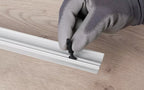 Self Adhesive Aluminium Door Threshold Strip 30 MM x 930 MM Length Silver 5in1 Installation System