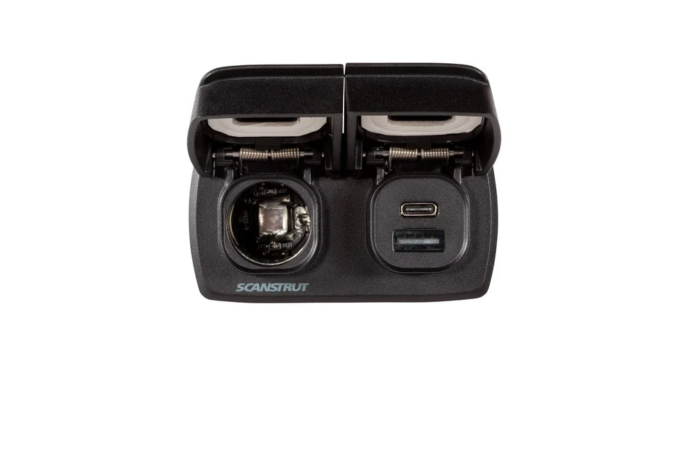 Scanstrut 12V Flip Pro Duo USB-A, USB-C & Accessory/Cigarette Socket