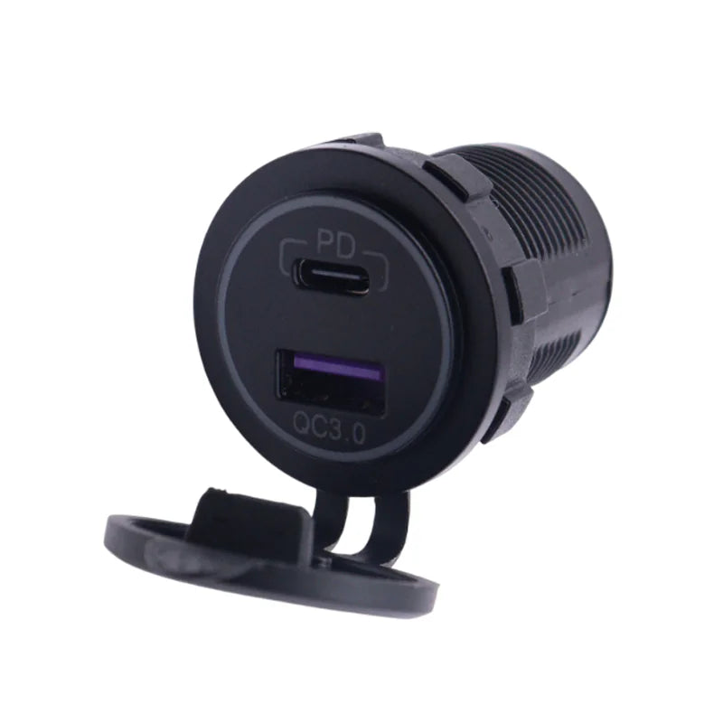 Exotronic USB-C & USB QC3.0 Flush Mount Socket