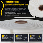 Soft Edge Foam Masking Tape, 1/2" x 55 Yards (13mm x 50m), White, Automotive Aperture Sealing Tape