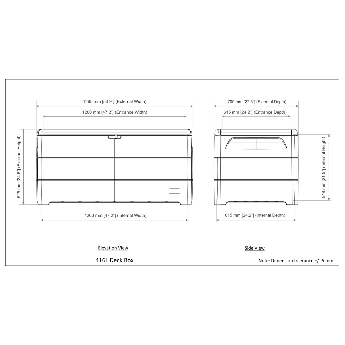 Duramax 110 Gallon Outdoor Deck Box (2 Colors)