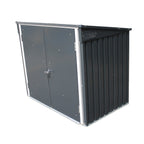 Duramax 5ft x 3ft Metal Garbage Can Storage  Anthracite w/ white trim 74051