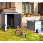 Duramax 6ft x 6ft Bicycle Storage Metal Anthracite w/ white trim 73051