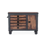 Duramax 48 in. 5-Drawers Rolling Tool Chest with Wood Top