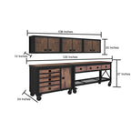Duramax 5-Piece Garage Storage Combo Set with Workbench, Tool Chest and Wall Cabinets