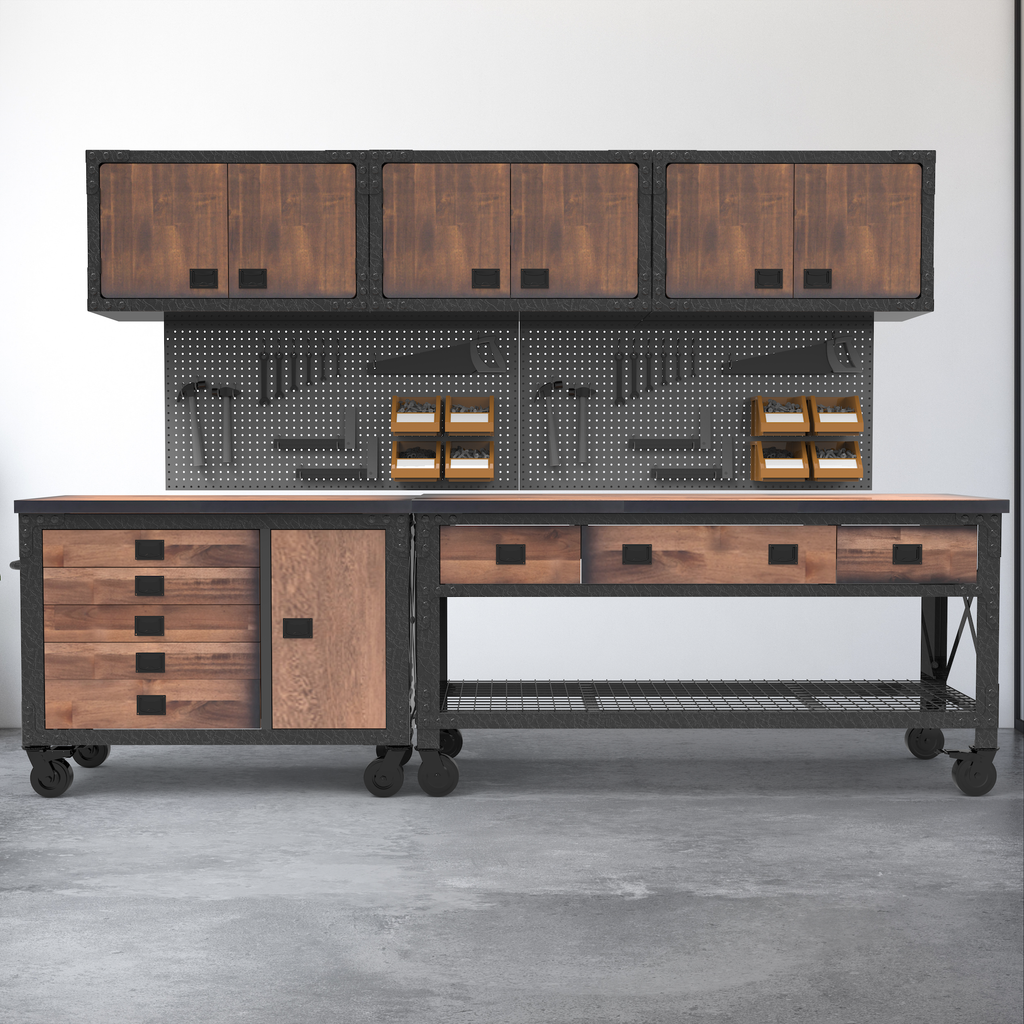 Duramax 5-Piece Garage Storage Combo Set with Workbench, Tool Chest and Wall Cabinets