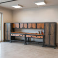 Duramax 8-Piece Garage Storage Combo Set with Workbenches, Wall Cabinets and Free Standing Cabinets