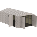 DuraMax 10.5ft x 18ft Vinyl Garage with Foundation Kit and Windows 15126