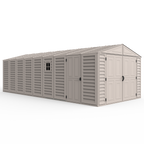 DuraMax 10.5ft x 23ft Vinyl Garage with Foundation Kit and windows 15326